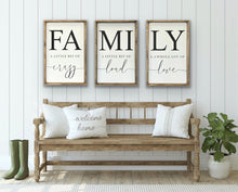 Load image into Gallery viewer, Family Sign Set of 3 - Wood Signs