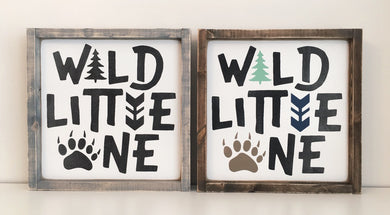Wild Little One Wood Sign