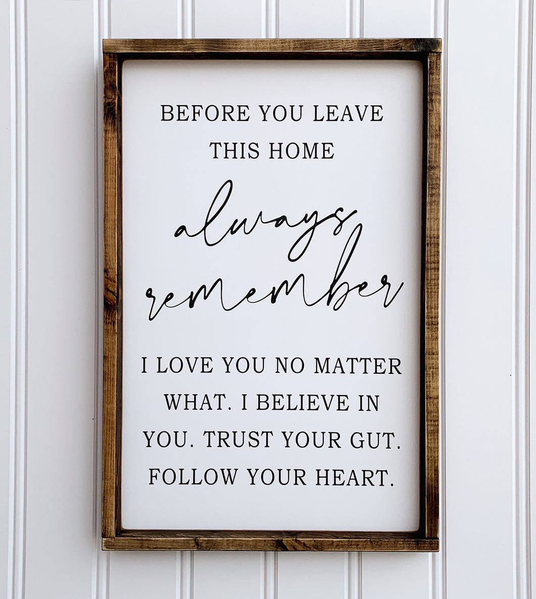Always Remember - Wood Sign
