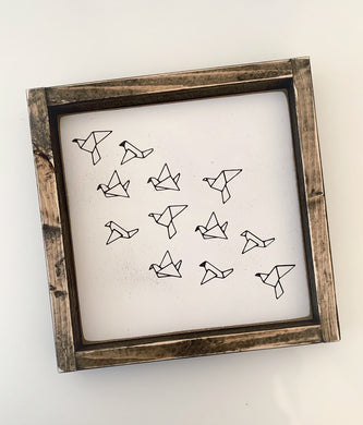 Birds in Flight - Wood Sign