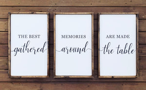 The best Memories Set of 3 - Wood Signs