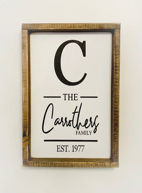 Customizable Family Name Design 2 Wood Sign