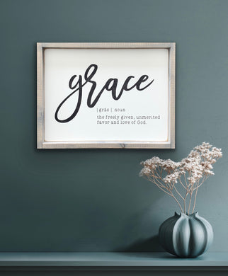 Grace - Wood Sign