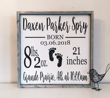 Load image into Gallery viewer, Customizable Birth Stats