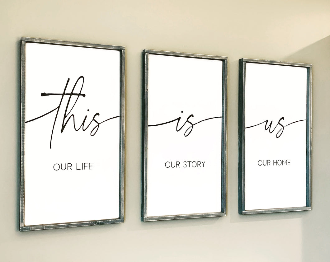 This Is Us - Set of 3 Wood Signs