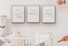 Load image into Gallery viewer, Here Sleeps A Girl - Wood Sign Set of 3