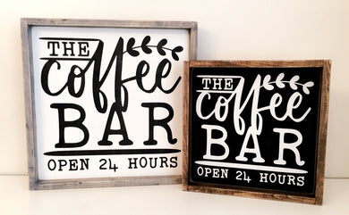 Coffee Bar Wood Sign
