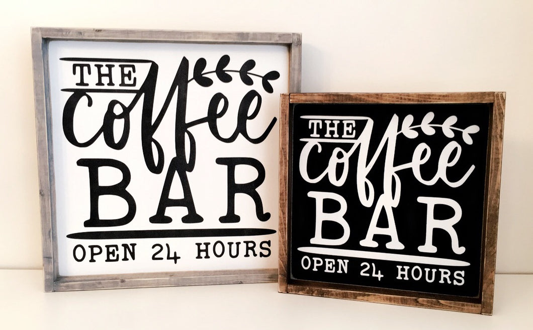 Coffee Bar Wood Sign