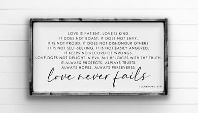 Love is Patient - Wood Sign