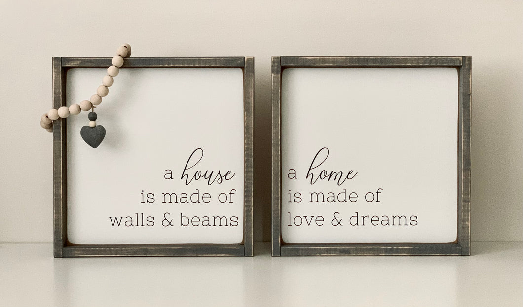 A Home is made of - Wood Signs Set