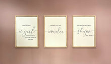 Load image into Gallery viewer, Here Sleeps A Girl - Wood Sign Set of 3