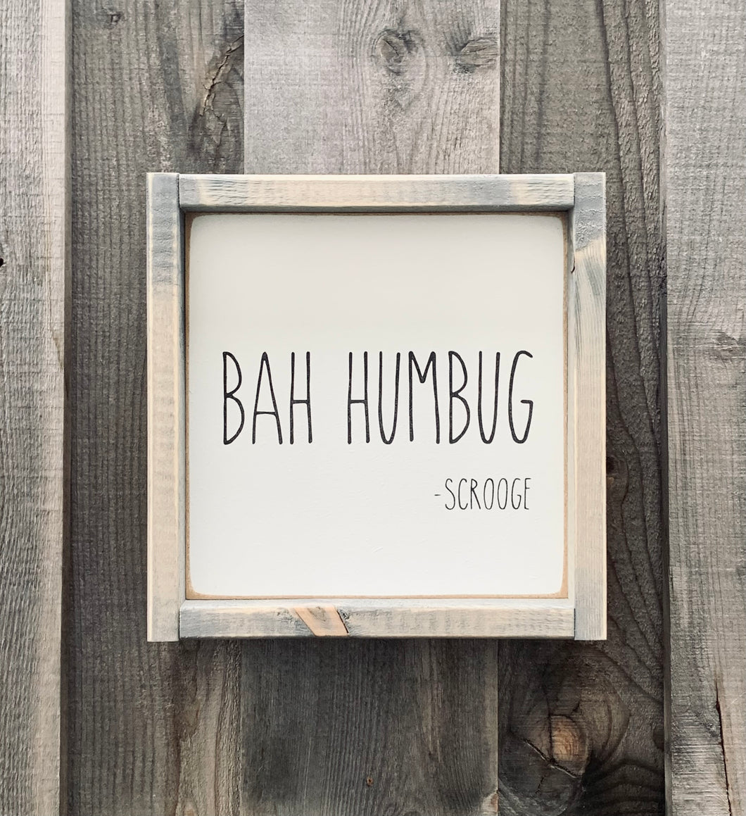 Bah Humbug - Wood Sign