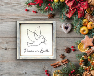 Peace on Earth - Wood Sign