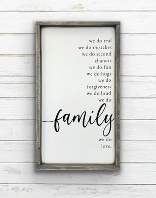 We do love - Wood Sign