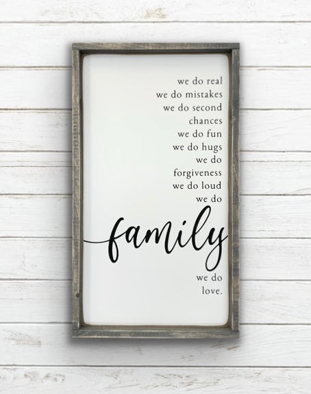 We do love - Wood Sign