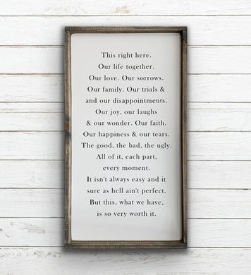 This Right Here - Wood Sign
