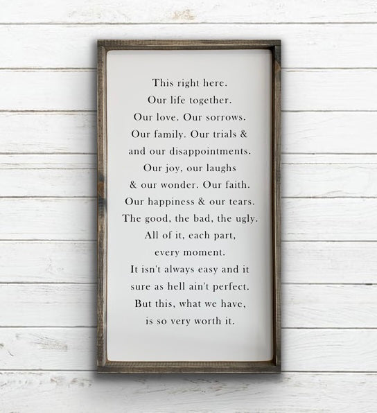 This Right Here - Wood Sign