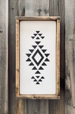 Boho Aztec Vibe Mini - Wood Sign