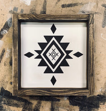 Load image into Gallery viewer, Boho Aztec Compass - Wood Sign