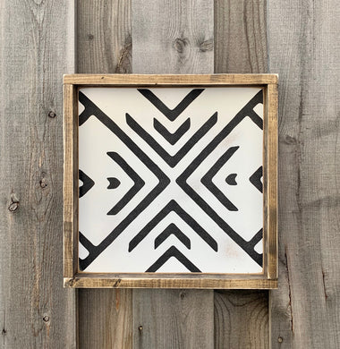 Boho Aztec Tantru Design - Wood Sign