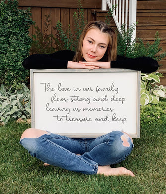 The Love In Our Family - Wood Sign