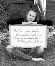 Load image into Gallery viewer, The Love In Our Family - Wood Sign