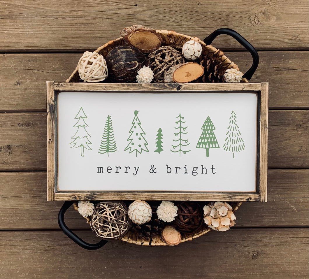 Merry & Bright - Wood Sign
